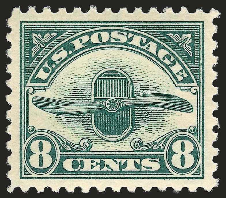 Prices of US Stamps Scott Catalog #C4 - 8c 1923 Air Radiator and Propeller. Robert Siegel Auction Galleries, Sep 2009, Sale 968B, Lot 759