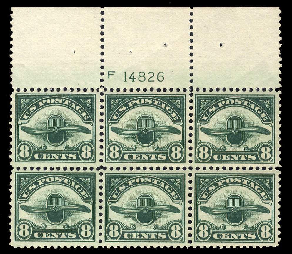 Values of US Stamps Scott Catalog C4: 1923 8c Air Radiator and Propeller. Cherrystone Auctions, Mar 2009, Sale 200903, Lot 250