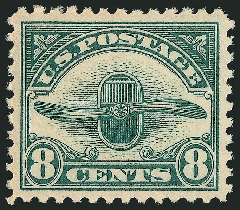 Price of US Stamp Scott Catalog #C4 - 8c 1923 Air Radiator and Propeller. Robert Siegel Auction Galleries, Oct 2011, Sale 1014, Lot 2150