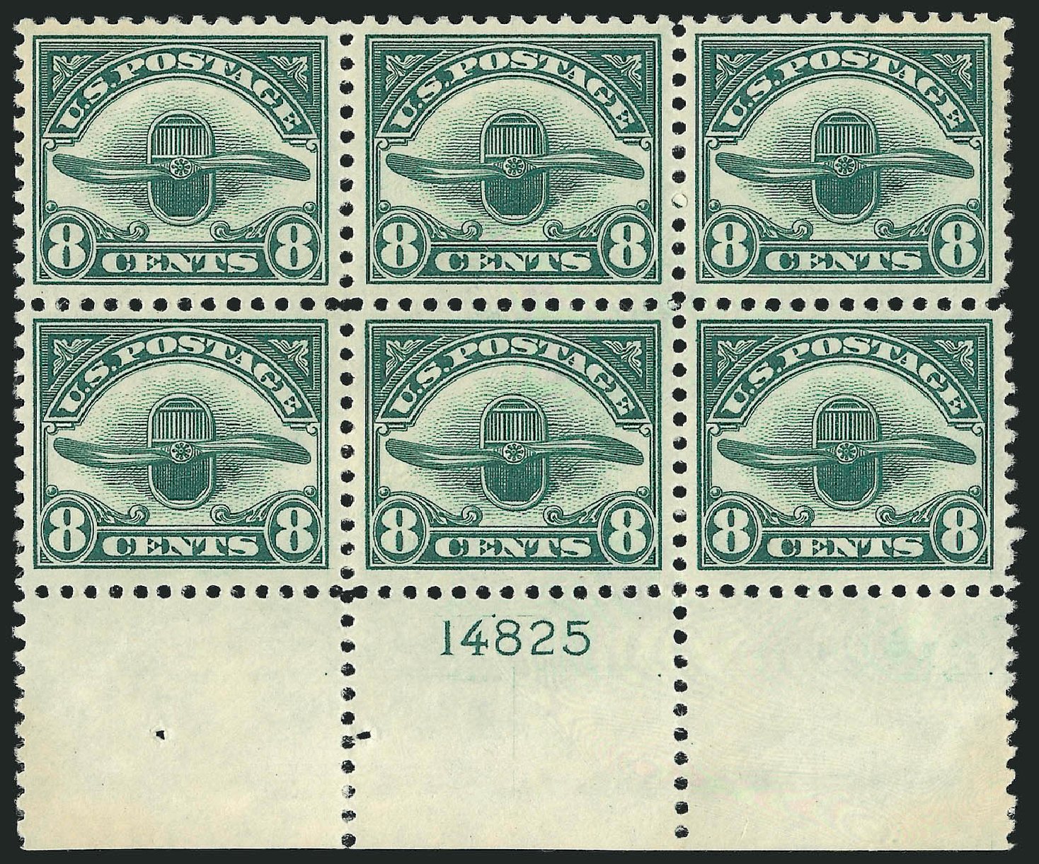 US Stamp Values Scott Catalogue #C4 - 1923 8c Air Radiator and Propeller. Robert Siegel Auction Galleries, Feb 2015, Sale 1092, Lot 1401