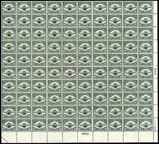 US Stamps Value Scott Catalogue #C4: 8c 1923 Air Radiator and Propeller. Spink Shreves Galleries, Jan 2014, Sale 146, Lot 491