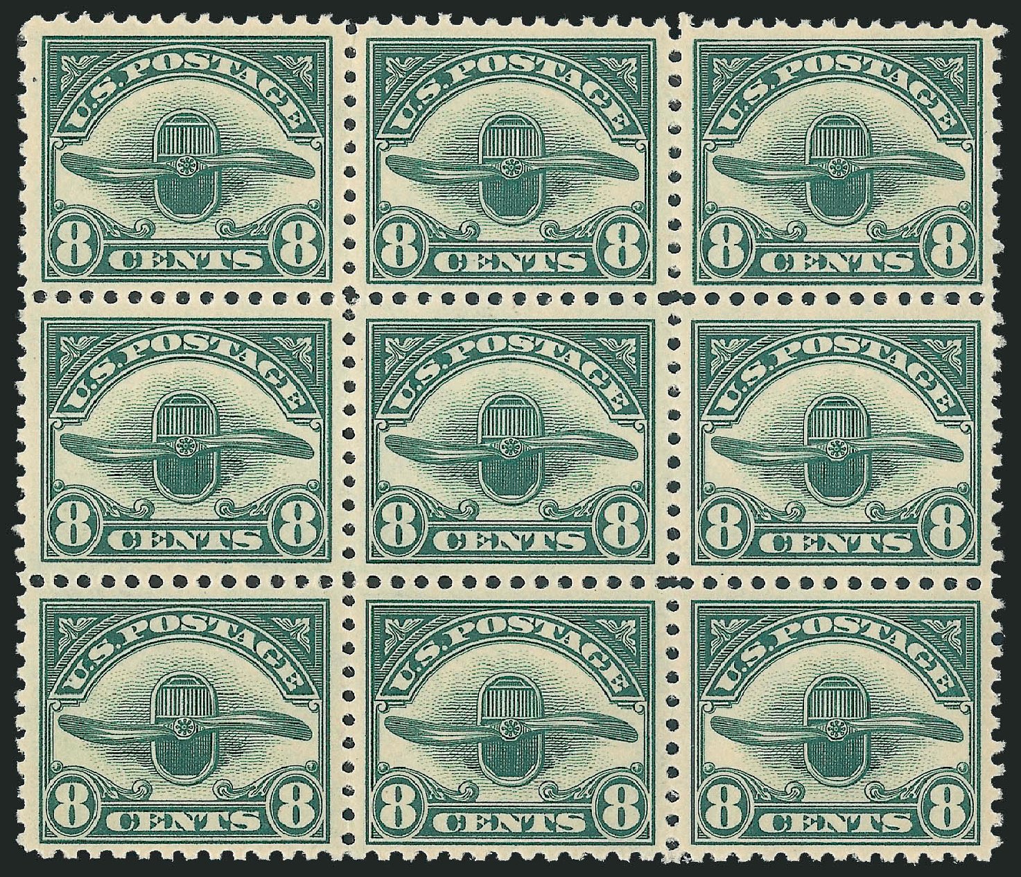 US Stamp Values Scott # C4 - 8c 1923 Air Radiator and Propeller. Robert Siegel Auction Galleries, Jul 2013, Sale 1050, Lot 694