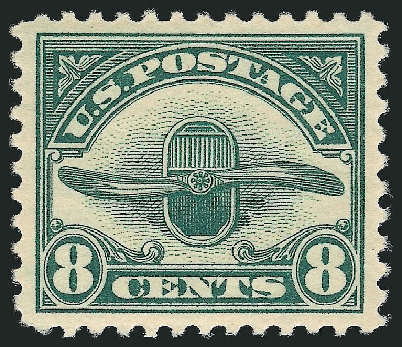 Costs of US Stamps Scott Cat. #C4: 8c 1923 Air Radiator and Propeller. Robert Siegel Auction Galleries, Dec 2008, Sale 967, Lot 5034