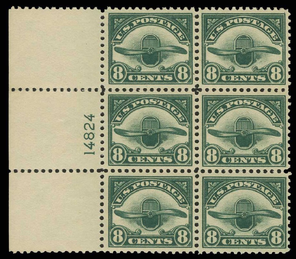 Values of US Stamps Scott Cat. #C4 - 1923 8c Air Radiator and Propeller. H.R. Harmer, May 2014, Sale 3005, Lot 1385