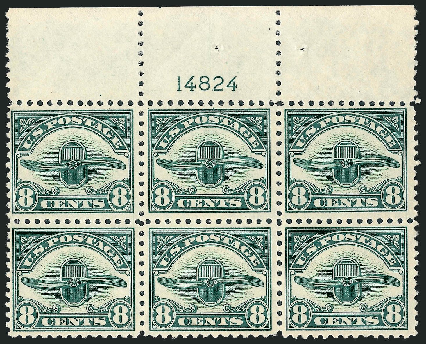 US Stamps Price Scott # C4: 1923 8c Air Radiator and Propeller. Robert Siegel Auction Galleries, Jun 2011, Sale 1011, Lot 825
