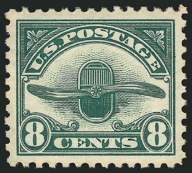 US Stamp Value Scott Cat. C4 - 1923 8c Air Radiator and Propeller. Robert Siegel Auction Galleries, Feb 2015, Sale 1093, Lot 585