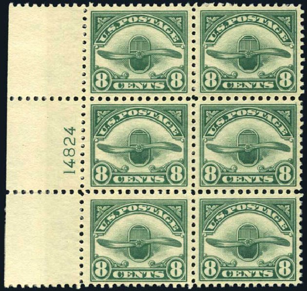 Price of US Stamps Scott Cat. # C4: 1923 8c Air Radiator and Propeller. Harmer-Schau Auction Galleries, May 2014, Sale 101, Lot 192