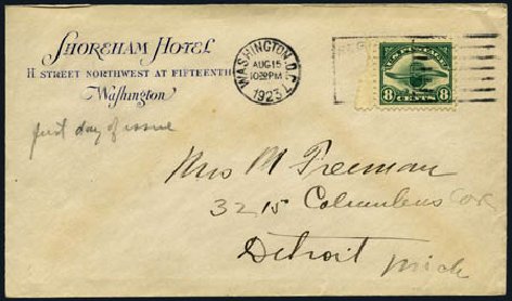 Costs of US Stamp Scott #C4 - 8c 1923 Air Radiator and Propeller. Harmer-Schau Auction Galleries, May 2012, Sale 93, Lot 433