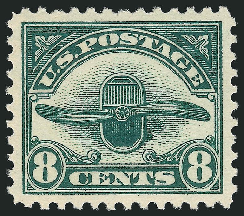 US Stamp Value Scott Cat. #C4: 1923 8c Air Radiator and Propeller. Robert Siegel Auction Galleries, Nov 2012, Sale 1034, Lot 523