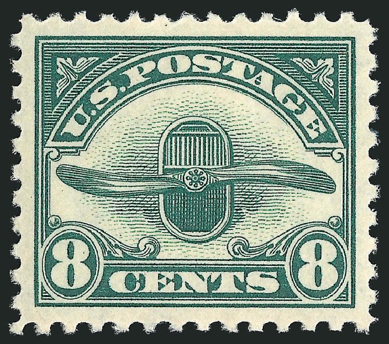 Cost of US Stamps Scott Cat. #C4: 8c 1923 Air Radiator and Propeller. Robert Siegel Auction Galleries, Mar 2012, Sale 1019, Lot 916