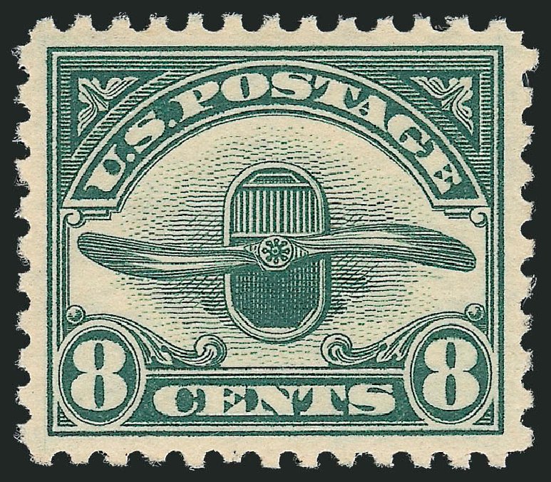 Value of US Stamp Scott # C4 - 8c 1923 Air Radiator and Propeller. Robert Siegel Auction Galleries, Sep 2009, Sale 976, Lot 2226
