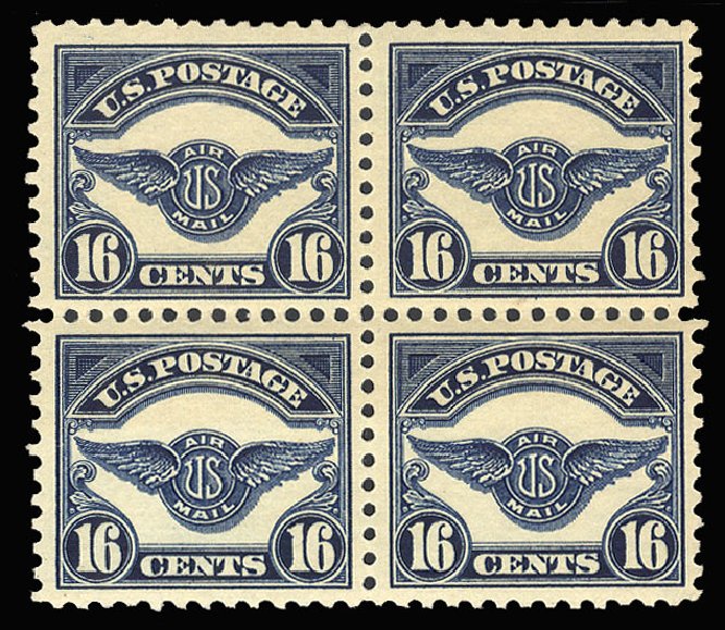 Cost of US Stamp Scott Cat. # C5 - 16c 1923 Air Service Emblem. Cherrystone Auctions, Jan 2009, Sale 200901, Lot 257