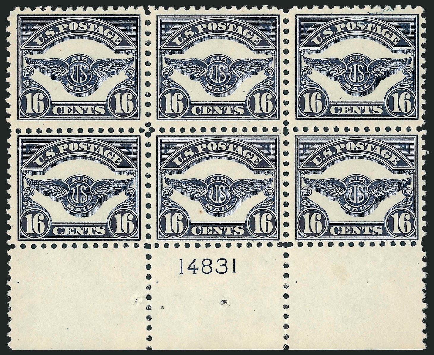 US Stamps Values Scott Catalogue C5 - 16c 1923 Air Service Emblem. Robert Siegel Auction Galleries, Sep 2009, Sale 976, Lot 2227