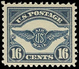 Value of US Stamp Scott Catalogue # C5 - 16c 1923 Air Service Emblem. H.R. Harmer, Oct 2014, Sale 3006, Lot 1468
