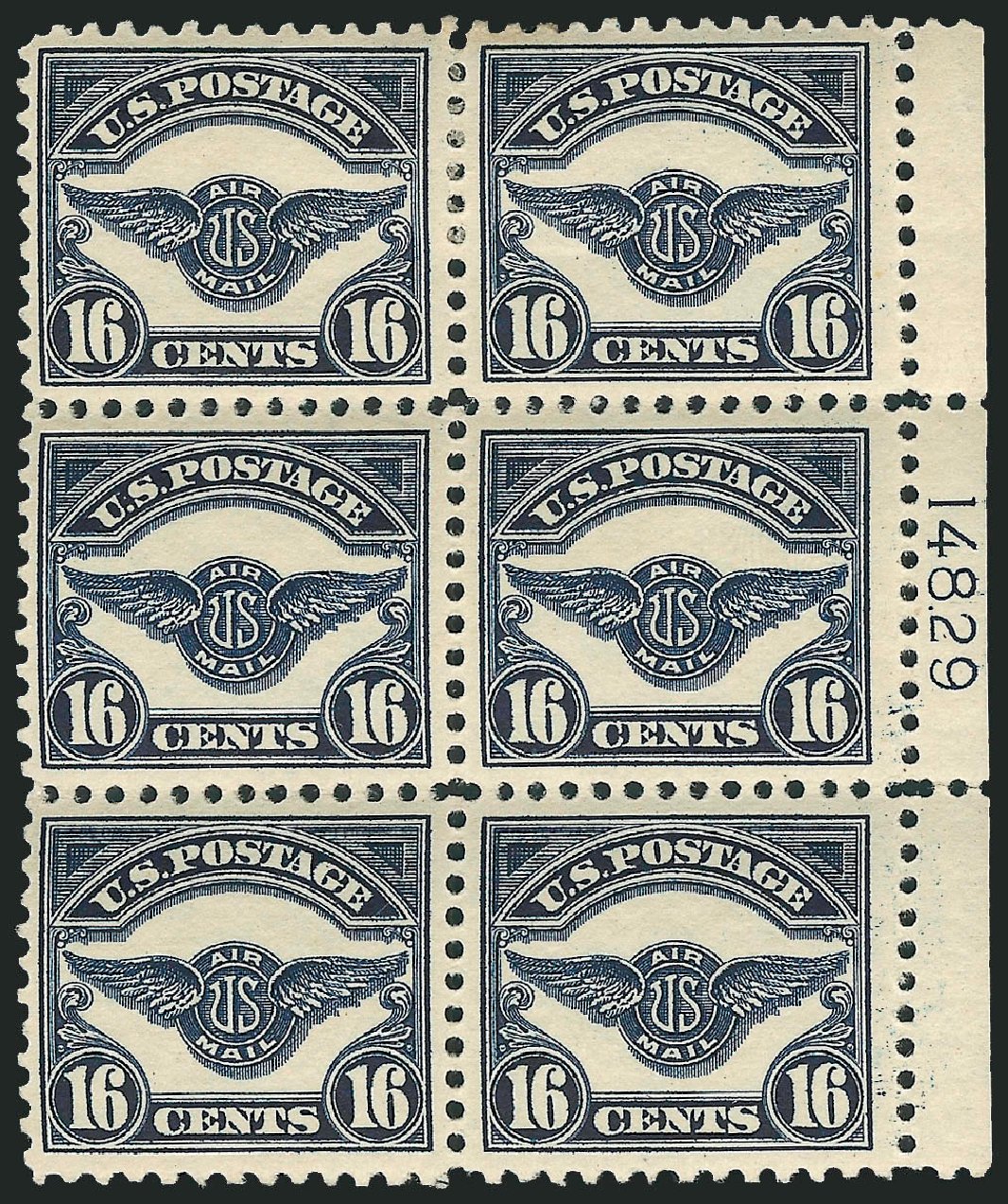Values of US Stamps Scott Catalogue #C5: 1923 16c Air Service Emblem. Robert Siegel Auction Galleries, Apr 2009, Sale 971, Lot 1878