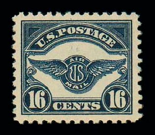 Value of US Stamps Scott Catalogue #C5: 1923 16c Air Service Emblem. Matthew Bennett International, Dec 2007, Sale 325, Lot 2349