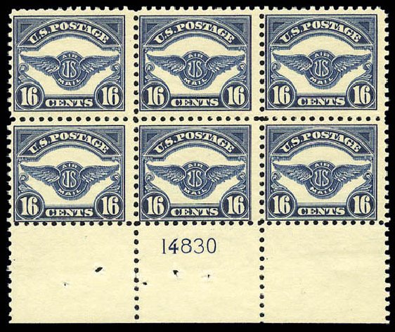 Value of US Stamp Scott Catalog # C5 - 1923 16c Air Service Emblem. Matthew Bennett International, Sep 2010, Sale 333, Lot 3909