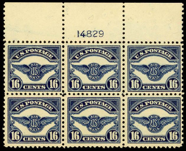Values of US Stamps Scott Catalogue C5: 16c 1923 Air Service Emblem. Daniel Kelleher Auctions, Sep 2013, Sale 639, Lot 3739