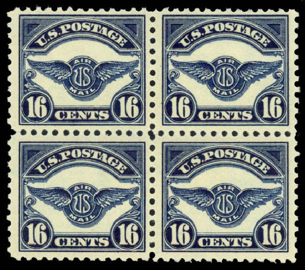 Cost of US Stamp Scott # C5: 16c 1923 Air Service Emblem. Daniel Kelleher Auctions, Jan 2015, Sale 663, Lot 2059