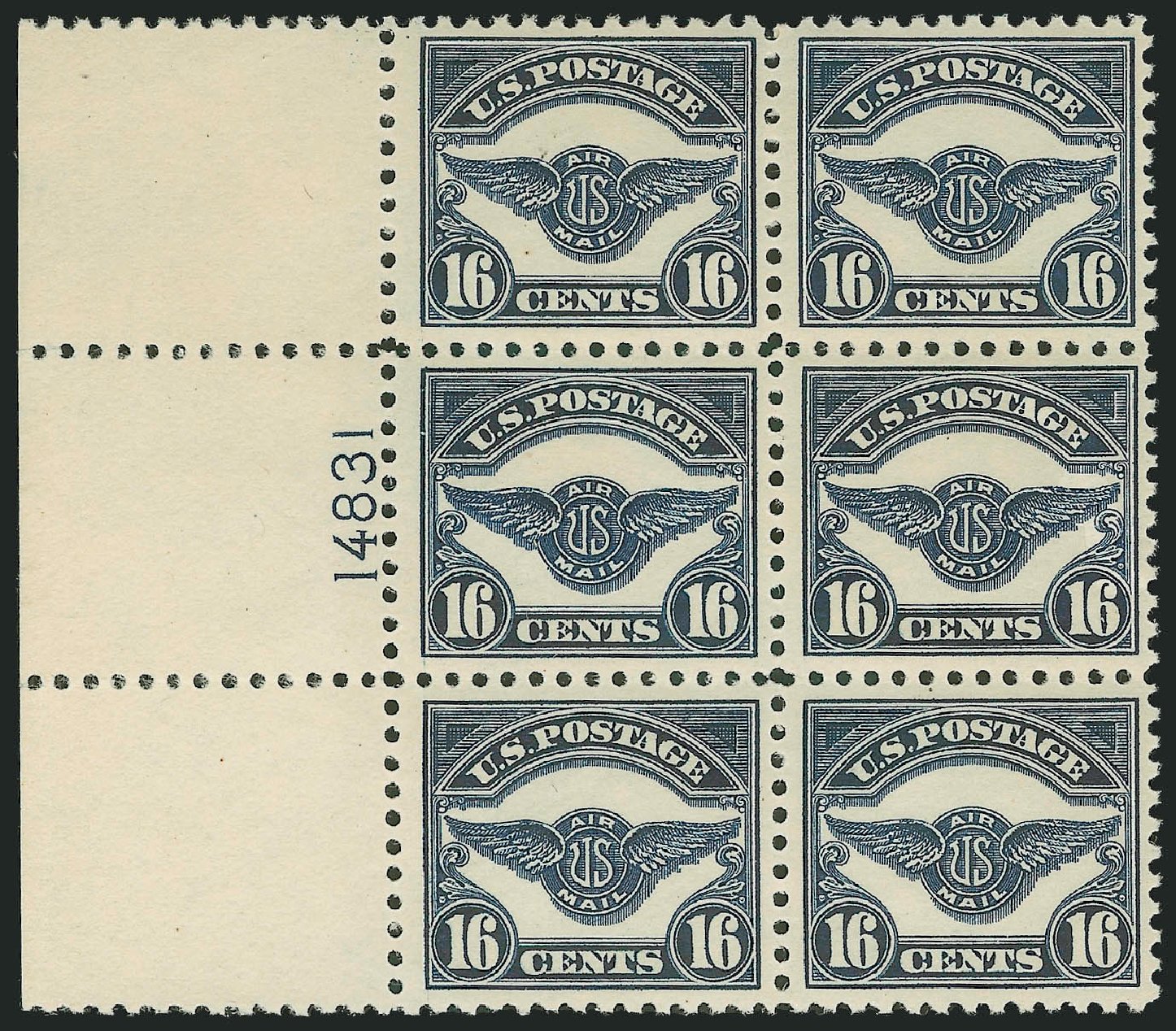 US Stamp Values Scott C5 - 16c 1923 Air Service Emblem. Robert Siegel Auction Galleries, Dec 2010, Sale 1000, Lot 1259