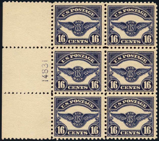 Prices of US Stamps Scott Cat. C5 - 1923 16c Air Service Emblem. Harmer-Schau Auction Galleries, Jan 2014, Sale 100, Lot 650