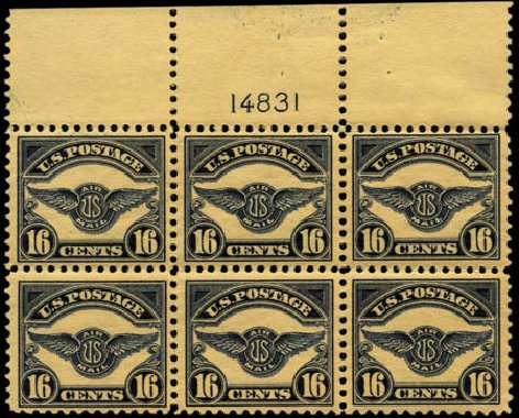 US Stamp Price Scott Catalog #C5 - 1923 16c Air Service Emblem. Harmer-Schau Auction Galleries, Feb 2012, Sale 92, Lot 1260