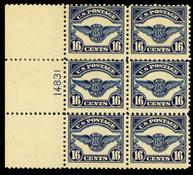 Values of US Stamps Scott Catalogue C5: 16c 1923 Air Service Emblem. Daniel Kelleher Auctions, Sep 2013, Sale 639, Lot 3740