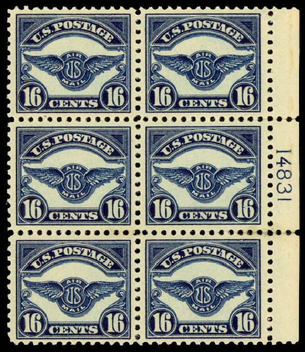 Costs of US Stamps Scott Cat. C5: 1923 16c Air Service Emblem. Daniel Kelleher Auctions, Jan 2015, Sale 663, Lot 2060