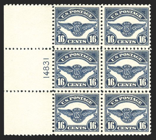 Costs of US Stamp Scott Catalogue #C5: 16c 1923 Air Service Emblem. Spink Shreves Galleries, Mar 2013, Sale 142, Lot 420