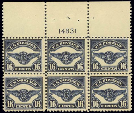 Price of US Stamp Scott Catalogue #C5 - 16c 1923 Air Service Emblem. Daniel Kelleher Auctions, Feb 2013, Sale 634, Lot 361