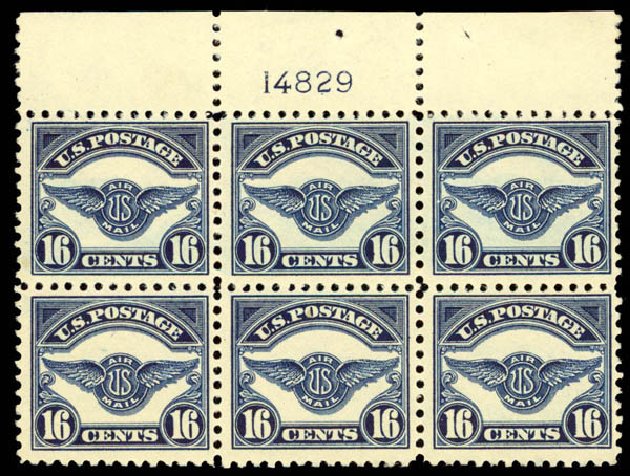 US Stamp Values Scott Catalogue #C5: 1923 16c Air Service Emblem. Daniel Kelleher Auctions, Apr 2013, Sale 636, Lot 541