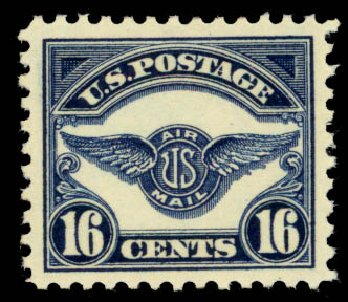 Values of US Stamps Scott Catalog #C5 - 1923 16c Air Service Emblem. Daniel Kelleher Auctions, Sep 2014, Sale 655, Lot 821