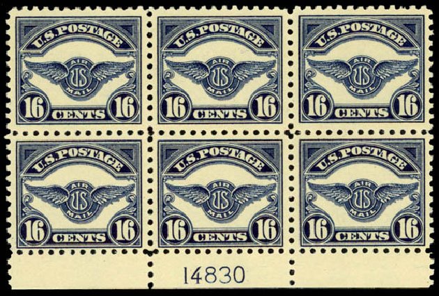 Prices of US Stamp Scott Cat. #C5: 1923 16c Air Service Emblem. Daniel Kelleher Auctions, Jan 2015, Sale 663, Lot 2061