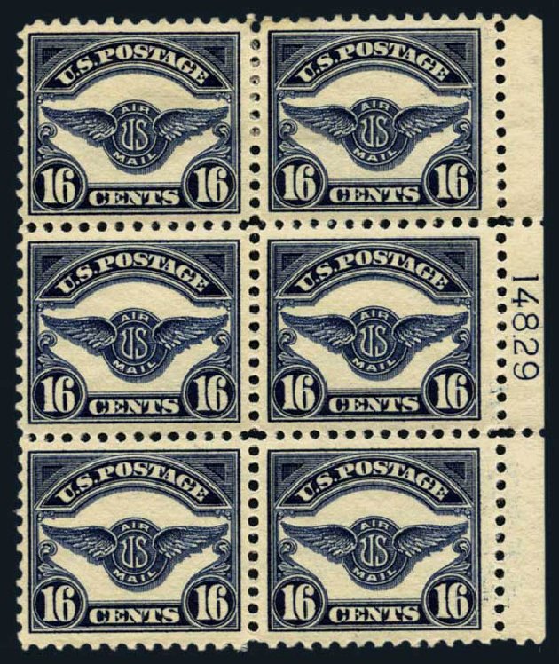 Cost of US Stamp Scott Cat. C5 - 1923 16c Air Service Emblem. Harmer-Schau Auction Galleries, Aug 2014, Sale 102, Lot 2144