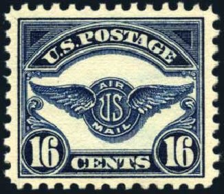 Cost of US Stamp Scott Catalogue # C5 - 1923 16c Air Service Emblem. Harmer-Schau Auction Galleries, Oct 2010, Sale 87, Lot 364