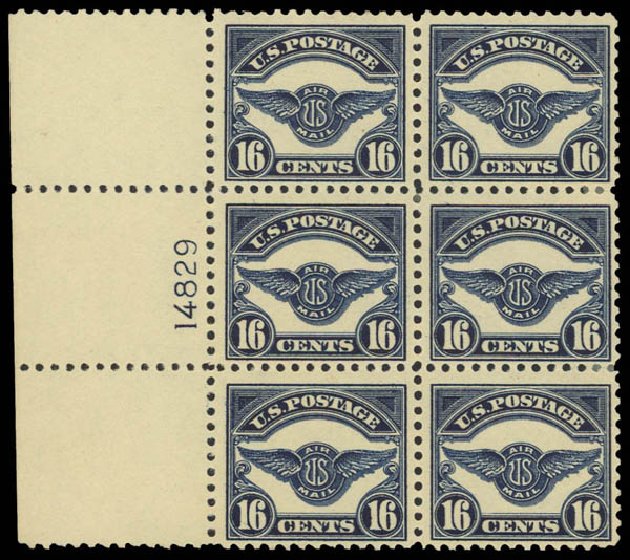 Cost of US Stamp Scott Catalogue C5 - 1923 16c Air Service Emblem. Daniel Kelleher Auctions, Aug 2012, Sale 631, Lot 1614