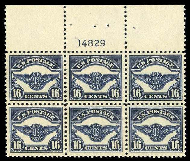 US Stamp Values Scott Catalog # C5 - 1923 16c Air Service Emblem. Matthew Bennett International, Sep 2012, Sale 346, Lot 895