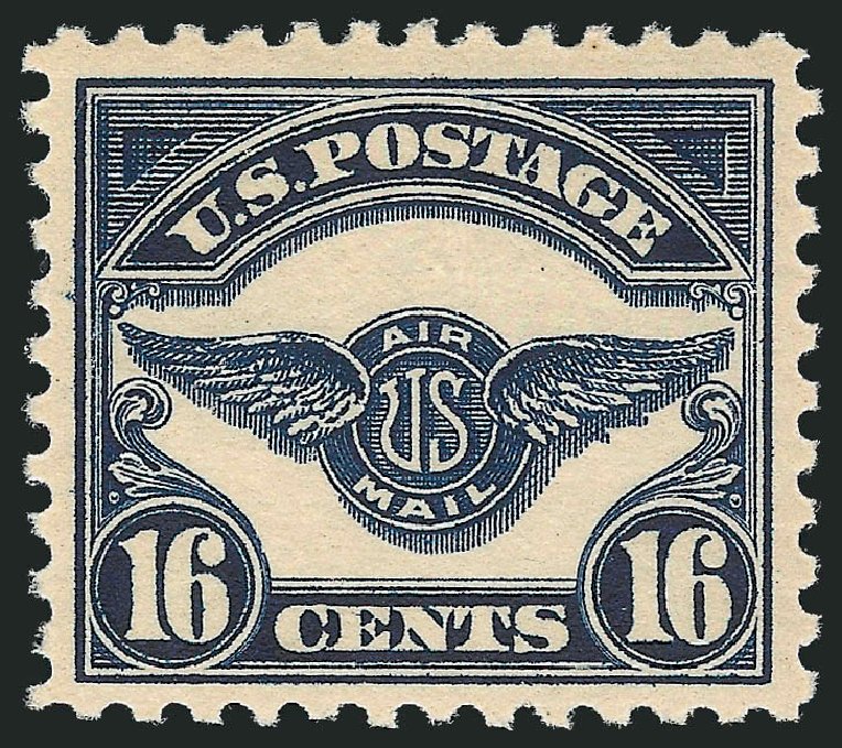 Cost of US Stamp Scott Catalog #C5: 1923 16c Air Service Emblem. Robert Siegel Auction Galleries, Jul 2013, Sale 1050, Lot 695