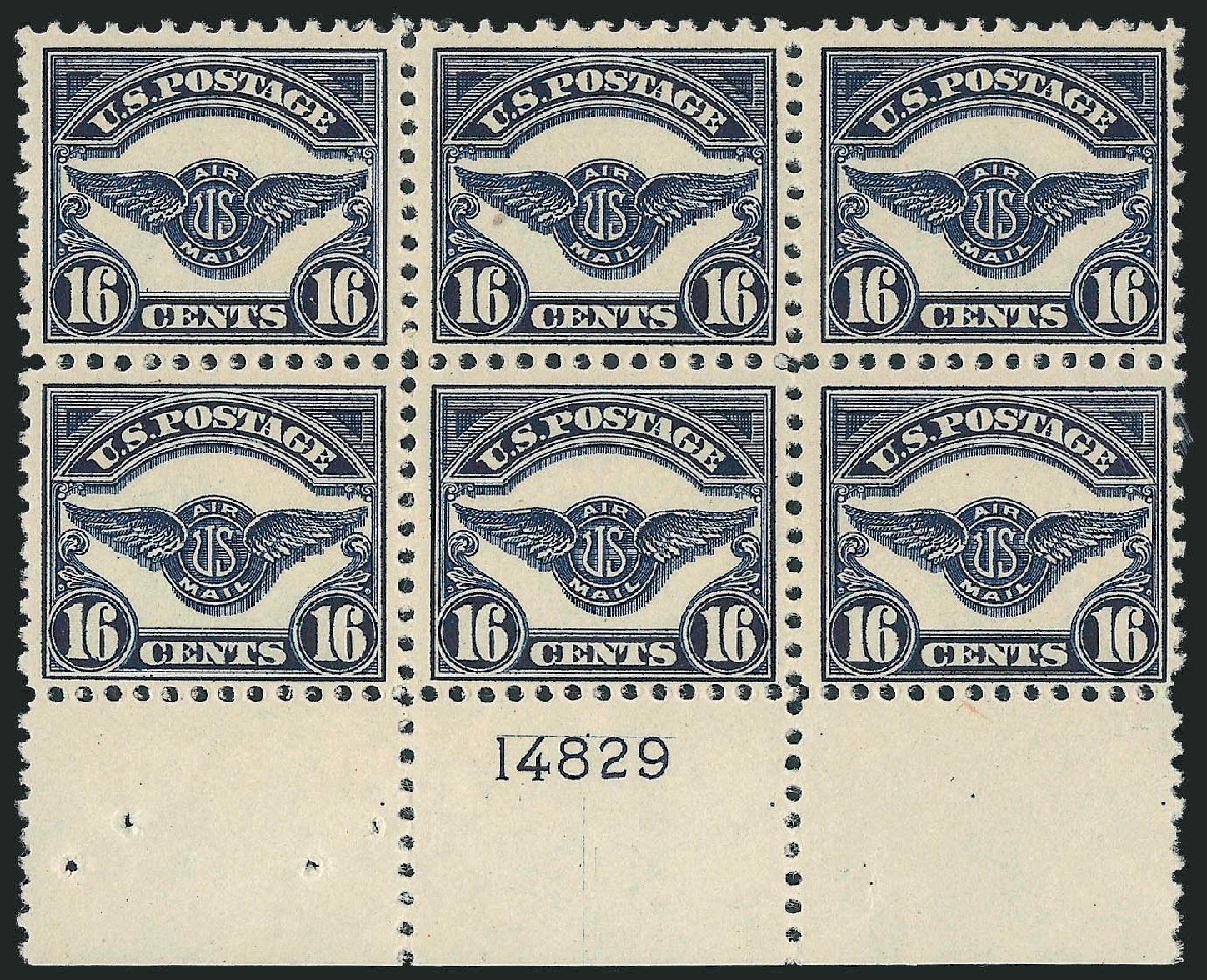 US Stamps Values Scott Catalog #C5 - 1923 16c Air Service Emblem. Robert Siegel Auction Galleries, Oct 2011, Sale 1014, Lot 2152