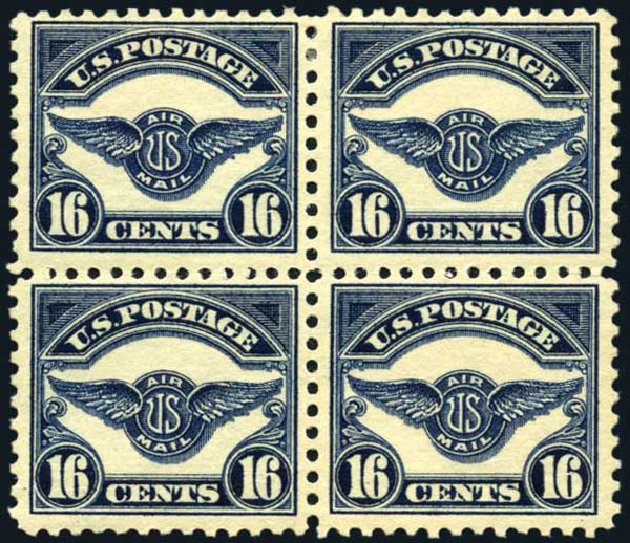 US Stamp Price Scott #C5 - 1923 16c Air Service Emblem. Harmer-Schau Auction Galleries, May 2014, Sale 101, Lot 193