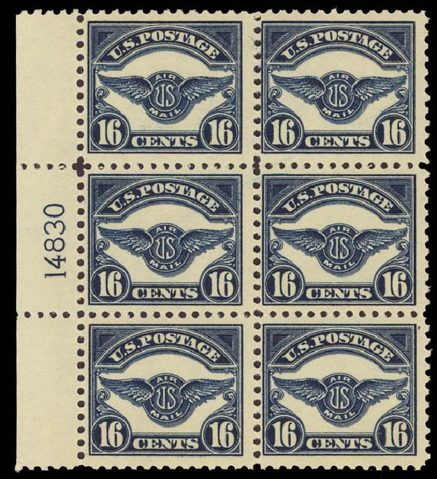 Values of US Stamp Scott #C5: 1923 16c Air Service Emblem. Daniel Kelleher Auctions, Jun 2012, Sale 630, Lot 1963