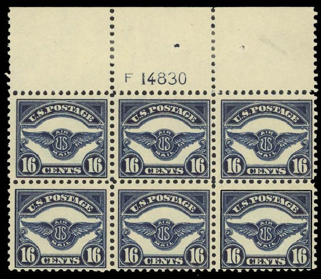 Value of US Stamps Scott Catalog #C5: 16c 1923 Air Service Emblem. Daniel Kelleher Auctions, Aug 2012, Sale 631, Lot 1613