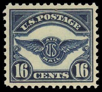 Price of US Stamp Scott Catalog #C5 - 1923 16c Air Service Emblem. Daniel Kelleher Auctions, Oct 2012, Sale 632, Lot 1483