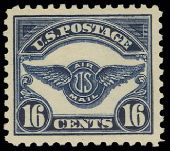 Values of US Stamp Scott C5 - 16c 1923 Air Service Emblem. H.R. Harmer, May 2014, Sale 3005, Lot 1386