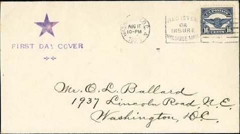US Stamp Values Scott Catalogue C5: 16c 1923 Air Service Emblem. Spink Shreves Galleries, Jan 2015, Sale 150, Lot 226