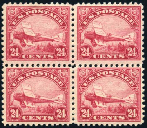 US Stamp Prices Scott #C6 - 1923 24c Air DeHavilland Biplane. Harmer-Schau Auction Galleries, Feb 2010, Sale 84, Lot 1747