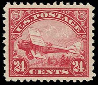 US Stamps Prices Scott Catalog # C6: 1923 24c Air DeHavilland Biplane. H.R. Harmer, Jun 2013, Sale 3003, Lot 1537
