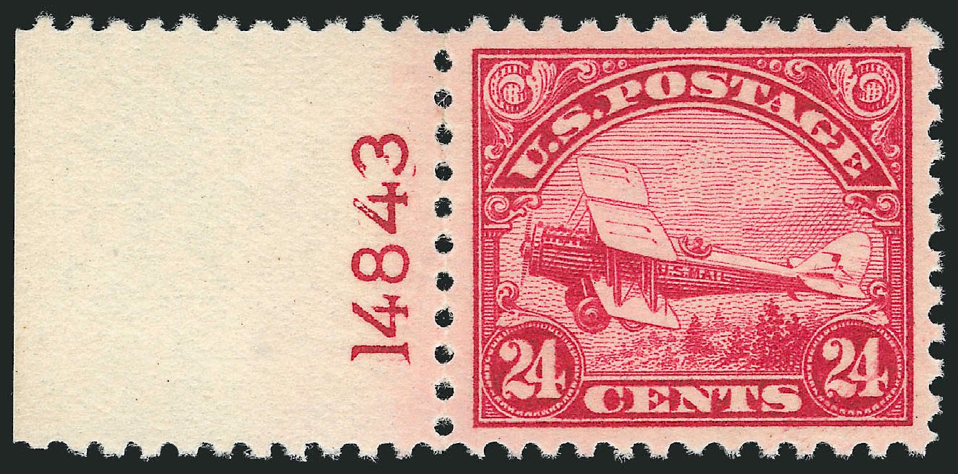 US Stamp Values Scott Cat. # C6 - 24c 1923 Air DeHavilland Biplane. Robert Siegel Auction Galleries, Jun 2009, Sale 975, Lot 2107