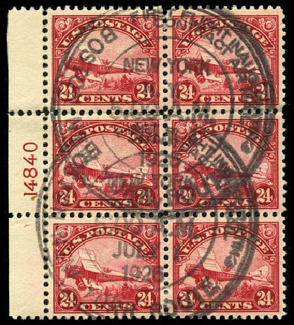 Cost of US Stamps Scott Catalog #C6 - 1923 24c Air DeHavilland Biplane. Matthew Bennett International, Mar 2012, Sale 344, Lot 4788