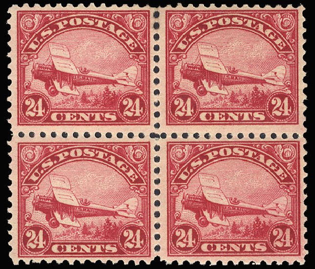 US Stamps Value Scott Cat. # C6: 1923 24c Air DeHavilland Biplane. Cherrystone Auctions, Jan 2009, Sale 200901, Lot 258